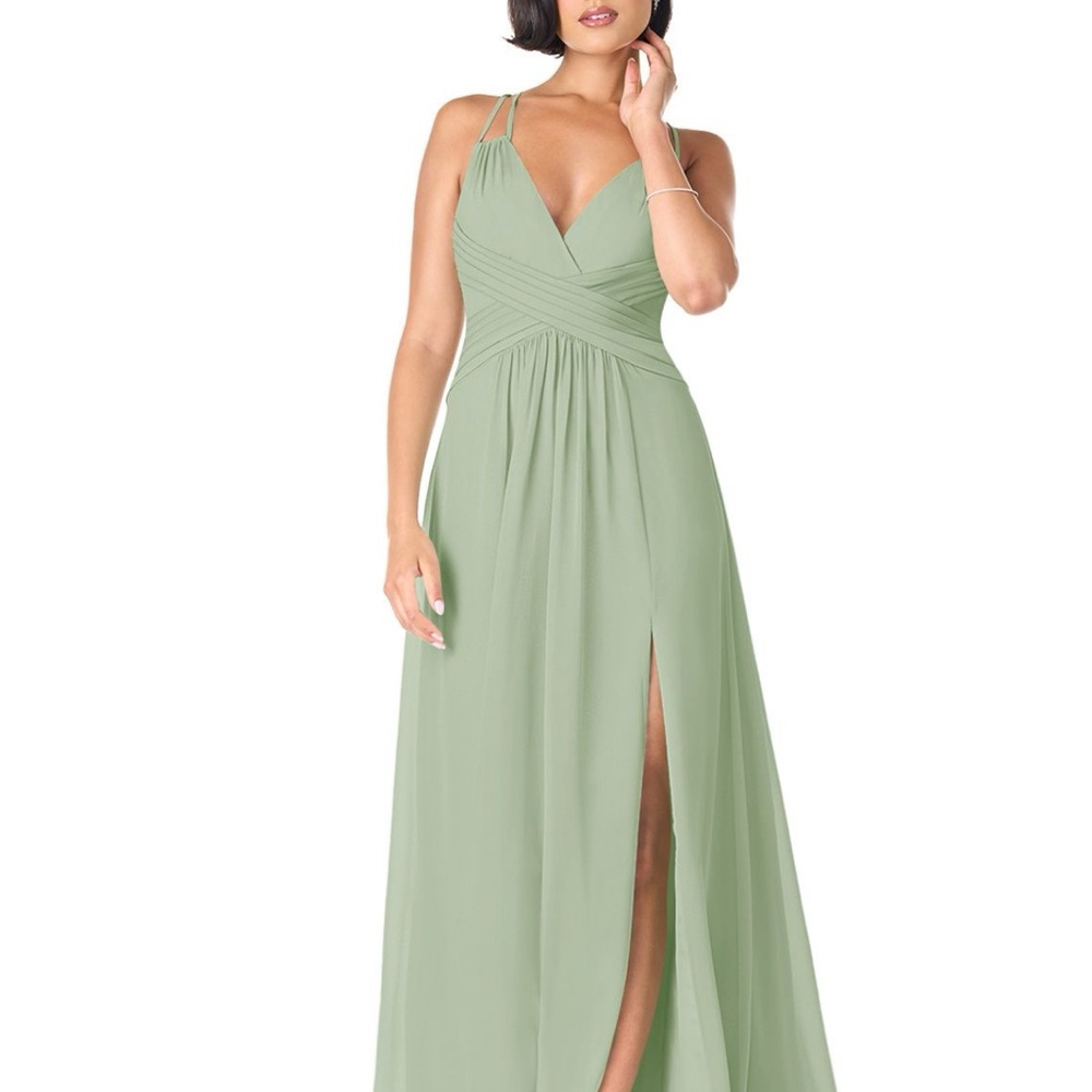 Azazie Farren in Dusty Sage Size A12